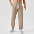 Pantaloni sportivi kaki da uomo con coulisse e polsini elastici per allenamento all'aperto - S / Cammello Chiaro