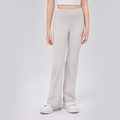 Ausgestellte Yoga-Leggings für Mädchen mit hoher Taille aus atmungsaktivem Stoff - 120 / Beigegrau