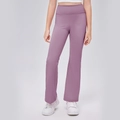 Lilafarbene High-Waist Schlaghose für Mädchen aus atmungsaktivem Funktionsstoff - 120 / Hibiskusviolett