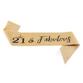 Fascia glitterata oro 21 & Fabulous per la festa del 21esimo compleanno delle donne - Taglia unica / Oro 21 (JD149)