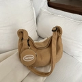 Khakifarbene Cord-Hobo-Tasche mit passender Mini-Geldbörse und verstellbarem Riemen - Khaki