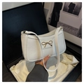 Sac à bandoulière blanc motif crocodile avec nœud doré dans un coffret cadeau - Blanc
