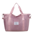 Bolso de viaje rosa de gran capacidad hecho de nailon impermeable y resistente - Lavanda