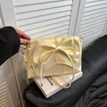 Sac bandoulière balletcore jaune crème avec grand nœud et pendentif en dentelle - Jaune Perlé