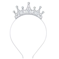 Diadème argenté élégant avec strass brillants pour les spectacles de scène des filles - Style Couronne(FG194)