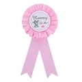 Spilla rosa Mommy to be con elefantino per decorazioni di feste baby shower - Mommy To Be Rosa