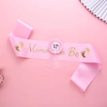 Set fascia rosa Mommy to Be e spilla Daddy to Be per celebrazioni di baby shower - Fascia E Distintivo Mommy To Be Rosa