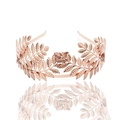 Elegante cerchietto con corona di foglie in oro rosa in stile greco per spose e feste - Oro rosa