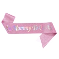 Rosa Glitzer Mommy To Be Schärpe mit Laserschrift und Babyfüßen für Babypartys - Rosa (JD076)