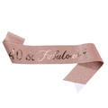 Écharpe d'anniversaire 40 ans en or rose pailleté avec inscription 40 and Fabulous - 40 & Fabulous Or Rose