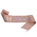 Écharpe pailletée or rose avec texte holographique 40 & Fabulous pour anniversaire - 40 & Fabulous Or Rose Holographique