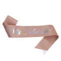Écharpe d'anniversaire pailletée or rose avec texte holographique 50 & Fabulous chic - 50 & Fabulous Or Rose Holographique