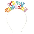 Diadema dorada It's My Birthday con letras coloridas para fiestas de cumpleaños niñas - Colorido