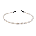 Handmade twisted pearl and gold wire headband for women with minimalist style - Gold