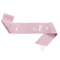 Fascia glitter rosa con scritta Daddy To Be e motivi di impronte di neonato - Taglia unica / Fascia Daddy To Be Rosa