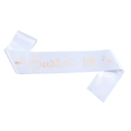 Fascia di compleanno Sweet 16 in raso bianco con scritte dorate e motivi a cuore - Taglia unica / Bianco con testo Oro Rosa