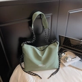Sac bandoulière en nylon vert clair avec sangle tissée et logo GAIFYUN - Vert