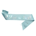 Light blue glitter Dad to Be sash with laser lettering and safety pin for baby showers - One Size / Dad to Be Lake Blue