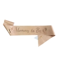 Fascia Mommy to Be glitter oro rosa con impronte e spilla da balia dorata inclusa - Mummy Oro Rosa
