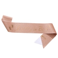 Glitter rose pink Daddy to Be sash with gold foil text and footprints for baby shower - One Size / Rose Gold Daddy