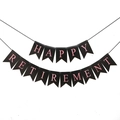 Striscione nero a coda di rondine con scritte rosa Happy Retirement su bianco - Banner Pensionamento Rosa