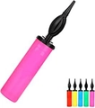 Manual plastic balloon pump in rose red with five color variants including yellow and blue - Manual Air Pump (Random Color)