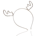 Elegant gold metal reindeer antler headband with sparkling rhinestones for Christmas - fg002 Gold