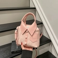 Borsa a tracolla rosa a forma di camicia con colletto e tracolla rimovibile da donna - Rosa