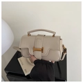 Borsa a tracolla color crema chic con fibbia dorata e tracolla regolabile - Cachi