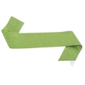 Close-up of grass green glitter party sash showing sparkling texture and flexible fabric - Green