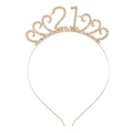 Elegante tiara per il 21° compleanno in oro rosa con strass luccicanti per feste e eventi - Oro
