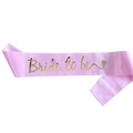 Pink satin Bride to Be sash with gold foil lettering for bachelorette parties - Pink with Gold Text (Bride to be)