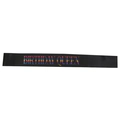 Fascia di compleanno in raso nero con scritta Birthday Queen sfumata arcobaleno - Taglia unica / Nero (Birthday Queen)