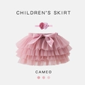 Roze gelaagde tule tutu rok voor meisjes met zijden strik en bijpassende bloem hoofdband - S (0-6 Maanden) / Bottoms / Oudroze