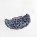 Detail of multi-layered grey tutu skirt showing elastic waistband and fine mesh texture - XS (60-80CM） / Bottoms / Dark Gray
