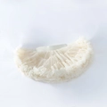 Detailed close-up of ivory tiered tulle fabric and elastic waistband on a girls tutu skirt - XS (60-80cm) / Off White