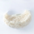 Gonna tutu bianco crema per bambina con vita elastica e morbidi strati di tulle - M / Bianco Sporco