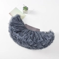 Gonna tutu multistrato in tulle grigio scuro per bambine con fascia elastica in vita - M / grigio scuro