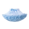 Gonna tutù celeste per neonata con tulle a strati e grande fiocco di raso morbido - XS / Blu ghiacciaio