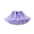 Falda tutu de tul de varias capas violeta claro para niña con cintura elástica y lazo - XS / Púrpura Taro