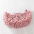 Jupe tutu rose multicouche pour filles avec taille élastique vue à plat sur fond blanc - L (120-140cm) / Pâte de Haricots (Paillettes Argentées)