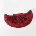 Gonna tutu bordeaux per bambine con design in tulle multistrato e vita in raso - XS / Borgogna