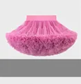 Pink multi-layer mesh tutu skirt for girls with elastic waistband and high puffiness - XS / Azalea Pink