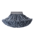 Gray-blue multi-layer tutu skirt with elastic waistband for girls and toddlers - 130 / Dark Gray
