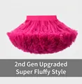 Rose red tutu skirt for girls with multi-layered tulle and elastic waistband - S / Dragon Fruit