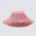 Pink layered tulle tutu skirt with elastic waistband for girls and toddlers - XS (70-90CM) / Dust Rose