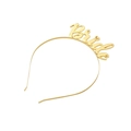 Cerchietto da sposa in lega dorata con scritta Bride to be e dettaglio a cuore - Oro