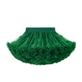 Vibrant emerald green tiered tutu skirt for girls with sparkling silver sequins - S / Green with Silver Glitter