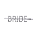 Detalle del pasador BRIDE plateado con diamantes de imitación para peinado de novia - Color gunmetal