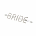 Elegante pasador de novia plateado con diamantes de imitación para peinados de boda - Plateado
